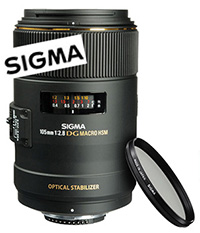 Sigma 105mm f/2,8 EX DG OS Macro objektívek ajándék UV szűrővel!