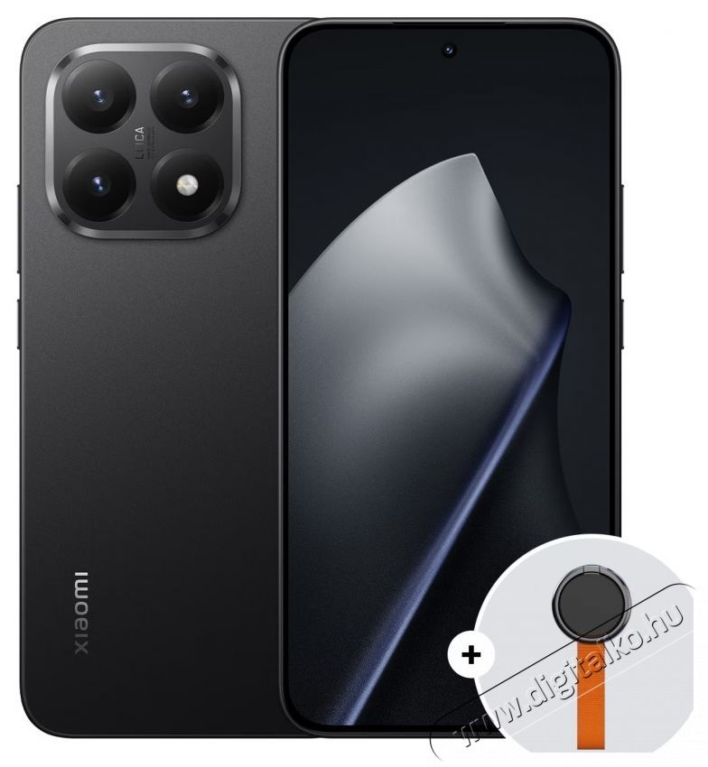 Xiaomi 15T mobiltelefon, 12GB RAM, 512GB ROM, 5G, Fekete + Woven Strap Ring Stand Mobil / Kommunik&aacute;ci&oacute; / Smart - Okostelefon - Android - 534727