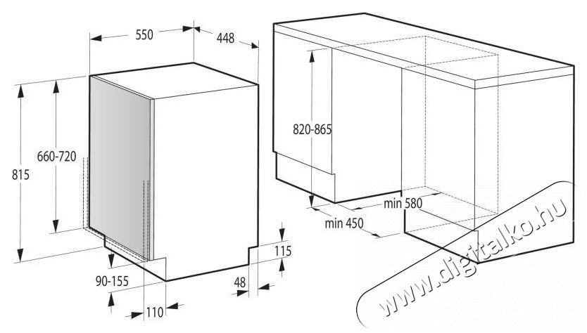 Gorenje GV541D10 Konyhai term&eacute;kek - Mosogat&oacute;g&eacute;p - Keskeny (45cm-ig) szabadon&aacute;ll&oacute; mosogat&oacute;g&eacute;p - 515459