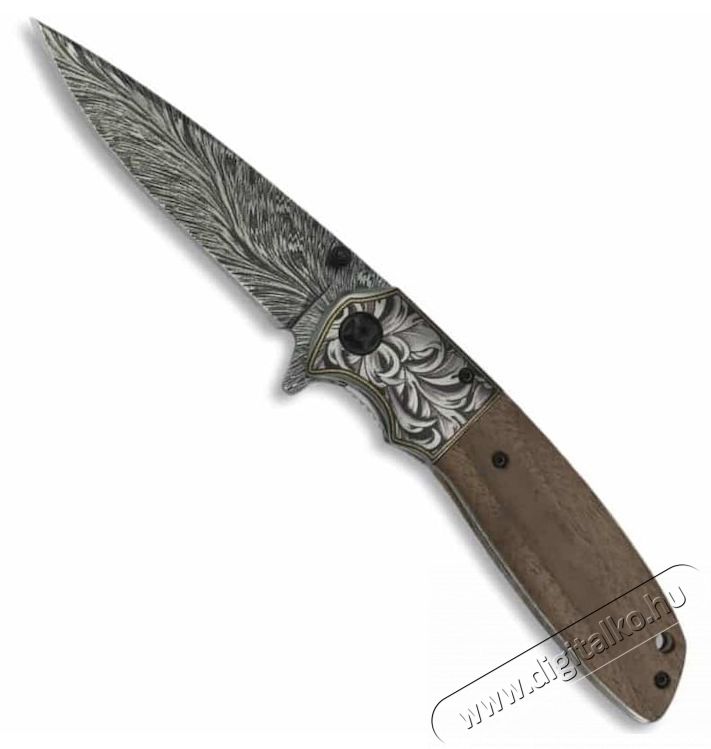 Albainox zsebk&eacute;s, Damaszkusz st&iacute;lus, Fa ny&eacute;l &eacute;s l&eacute;zergrav&iacute;rozott penge H&aacute;ztart&aacute;s / Otthon / K&uuml;lt&eacute;r - Szersz&aacute;m - Egy&eacute;b szersz&aacute;m - 534115
