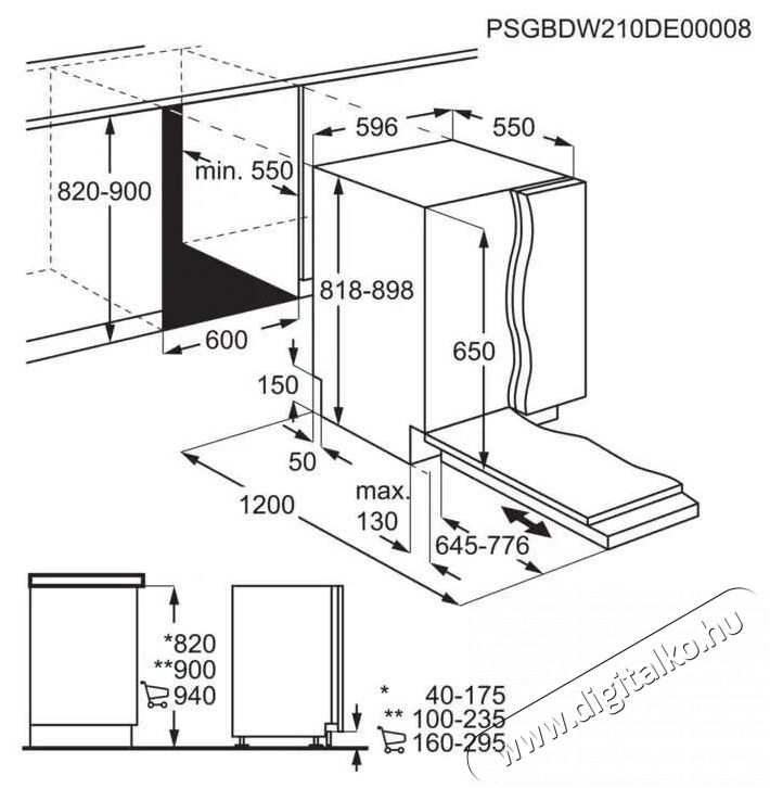 AEG 7000 GlassCare FSK73607Z Konyhai term&eacute;kek - Mosogat&oacute;g&eacute;p - Keskeny (45cm-ig) be&eacute;p&iacute;thető mosogat&oacute;g&eacute;p - 509202