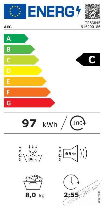AEG TR8384E H&aacute;ztart&aacute;s / Otthon / K&uuml;lt&eacute;r - Mos&oacute;g&eacute;p / sz&aacute;r&iacute;t&oacute;g&eacute;p - Sz&aacute;r&iacute;t&oacute;g&eacute;p - 515058