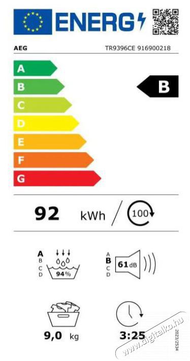 AEG TR9396CE Sz&aacute;r&iacute;t&oacute;g&eacute;p H&aacute;ztart&aacute;s / Otthon / K&uuml;lt&eacute;r - Mos&oacute;g&eacute;p / sz&aacute;r&iacute;t&oacute;g&eacute;p - Sz&aacute;r&iacute;t&oacute;g&eacute;p - 529209