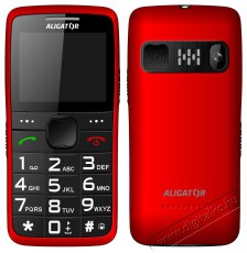 Aligator A675 Senior piros Mobil / Kommunik&aacute;ci&oacute; / Smart - Klasszikus / Mobiltelefon időseknek - 526794
