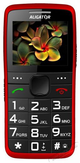 Aligator A675 Senior piros Mobil / Kommunik&aacute;ci&oacute; / Smart - Klasszikus / Mobiltelefon időseknek - 526794