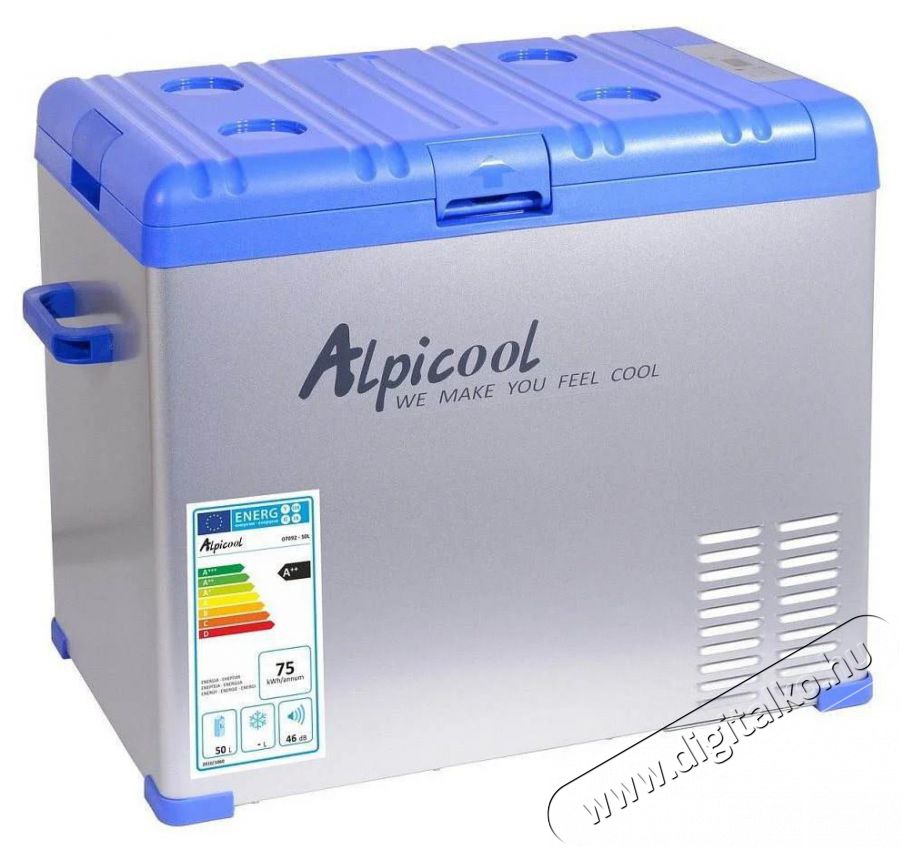 Alpicool 07092 Aut&oacute;s hűtőt&aacute;ska kompresszorral 50L Konyhai term&eacute;kek - Hűtő, fagyaszt&oacute; (szabadon&aacute;ll&oacute;) - Hordozhat&oacute; hűtőt&aacute;ska - 498153