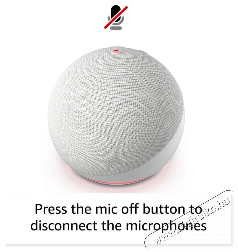 Amazon Echo Dot (5th Gen) Glacier White H&aacute;ztart&aacute;s / Otthon / K&uuml;lt&eacute;r - Okos otthon - Kieg&eacute;sz&iacute;tő - 508029