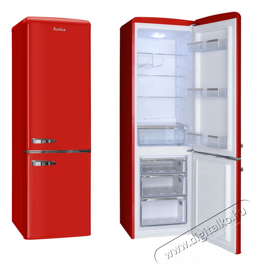 Amica FK2965.3RAA retro alulfagyaszt&oacute;s hűtőszekr&eacute;ny Konyhai term&eacute;kek - Hűtő, fagyaszt&oacute; (szabadon&aacute;ll&oacute;) - Alulfagyaszt&oacute;s kombin&aacute;lt hűtő - 345078