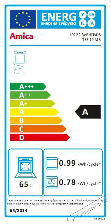 Amica TES 19 MB Konyhai term&eacute;kek - S&uuml;tő-főzőlap, tűzhely (be&eacute;p&iacute;thető) - S&uuml;tő (be&eacute;p&iacute;thető) - 505601