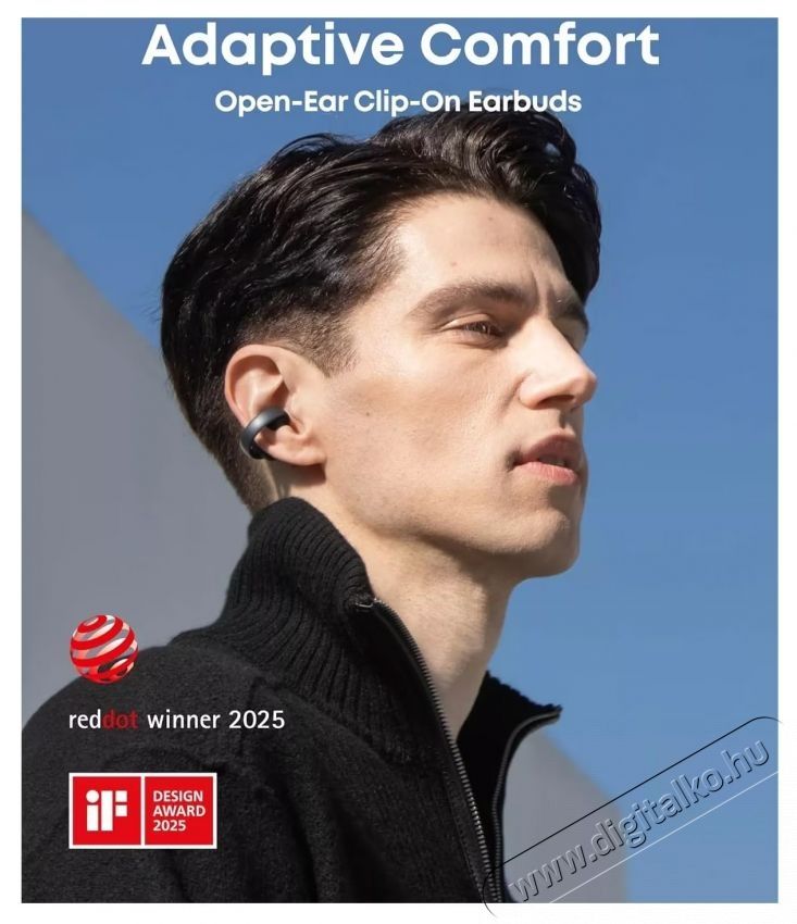 Anker Soundcore AeroClip f&uuml;lhallgat&oacute;, fekete Audio-Video / Hifi / Multim&eacute;dia - F&uuml;l &eacute;s Fejhallgat&oacute;k - F&uuml;lhallgat&oacute; - 535972