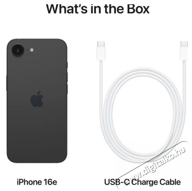Apple iPhone 16e 512 GB fekete Mobil / Kommunik&aacute;ci&oacute; / Smart - Okostelefon - iOS - 526853