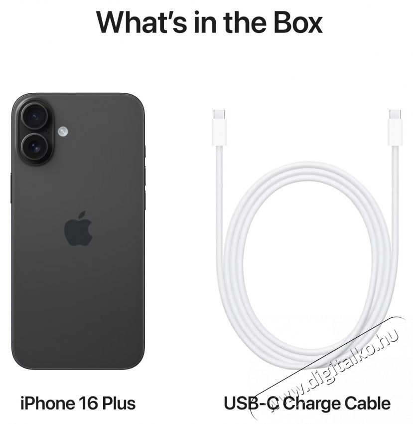 Apple iPhone 16 Plus Mobiltelefon, 256GB, 5G, Fekete Mobil / Kommunik&aacute;ci&oacute; / Smart - Okostelefon - iOS - 535979