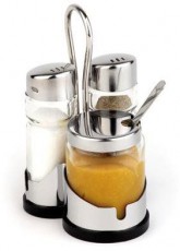 APS ECONOMIC Só-, borsszóró és mustártartó 40457 Konyhai termékek - Konyhai eszköz - Só és bors örlő - 524129