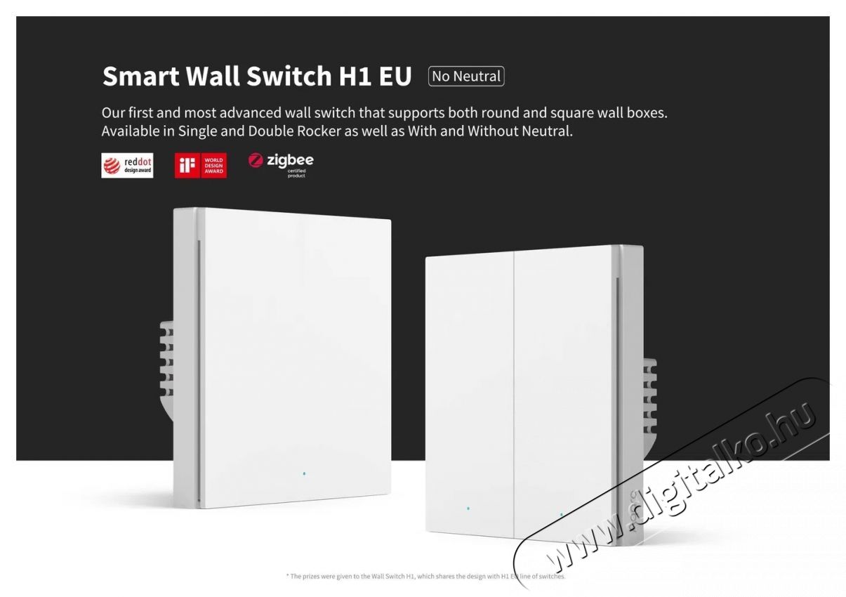 AQARA Smart Wall Switch H1 (No Neutral, Single Rocker) H&aacute;ztart&aacute;s / Otthon / K&uuml;lt&eacute;r - Okos otthon - Kieg&eacute;sz&iacute;tő - 523764