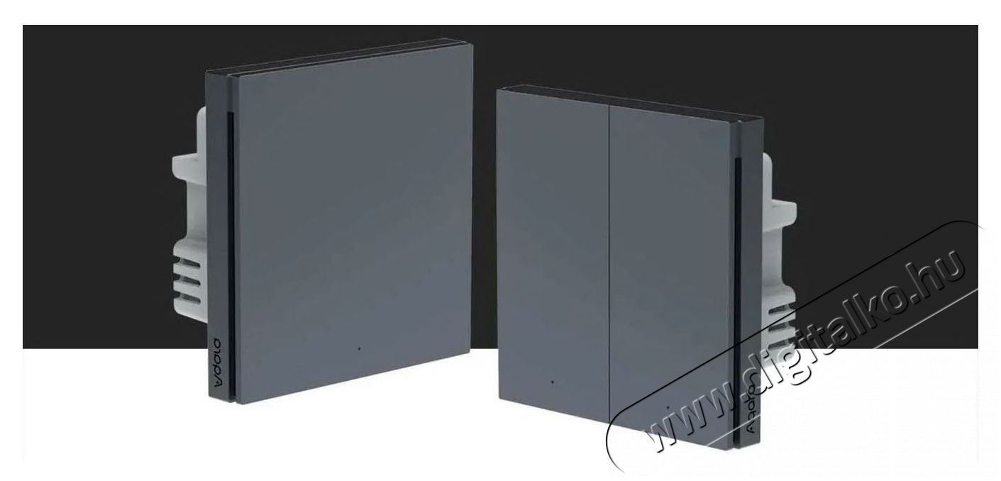 AQARA Smart Wall Switch H1 (With Neutral, Double Rocker), sz&uuml;rke H&aacute;ztart&aacute;s / Otthon / K&uuml;lt&eacute;r - Okos otthon - Kieg&eacute;sz&iacute;tő - 523767