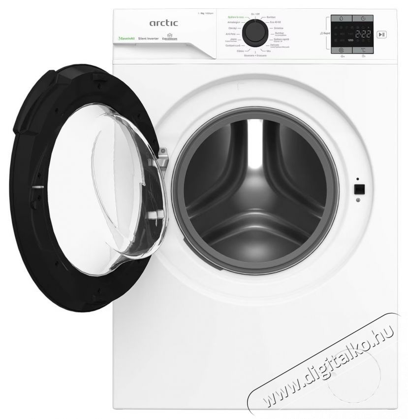 ARCTIC APLM1WFSU19410W, Mos&oacute;g&eacute;p, 9 kg, 1400 RPM, A energiaoszt&aacute;ly, Motor csendes inverter, &Uacute;jrahasznos&iacute;tott k&aacute;d, Gyerekz&aacute;r, Kieg&eacute;sz&iacute;tő, Feh&eacute;r H&aacute;ztart&aacute;s / Otthon / K&uuml;lt&eacute;r - Mos&oacute;g&eacute;p / sz&aacute;r&iacute;t&oacute;g&eacute;p - El&ouml;lt&ouml;ltős norm&aacute;l (60cm-ig) mos&oacute;g&eacute;p - 536023