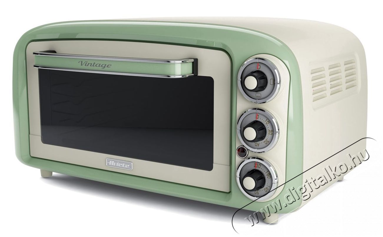 Ariete 979.GR Vintage minigrill, 18 lit - pasztell z&ouml;ld Konyhai term&eacute;kek - Konyhai kisg&eacute;p (s&uuml;t&eacute;s / főz&eacute;s / hűt&eacute;s / &eacute;telk&eacute;sz&iacute;t&eacute;s) - Kontakt grill s&uuml;tő / s&uuml;tőlap - 344962