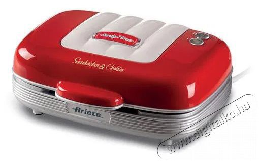 Ariete Party Time Sandwiches & Cookies 1972, piros Konyhai term&eacute;kek - Konyhai kisg&eacute;p (s&uuml;t&eacute;s / főz&eacute;s / hűt&eacute;s / &eacute;telk&eacute;sz&iacute;t&eacute;s) - Melegszendvics / gofri s&uuml;tő - 523823
