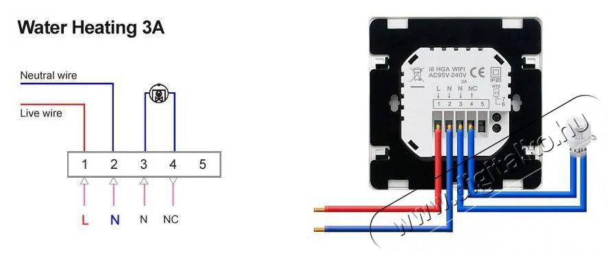 AVATTO WT50-BH-3A WiFi for Gas Boiler H&aacute;ztart&aacute;s / Otthon / K&uuml;lt&eacute;r - Okos otthon - Termoszt&aacute;t - 508061