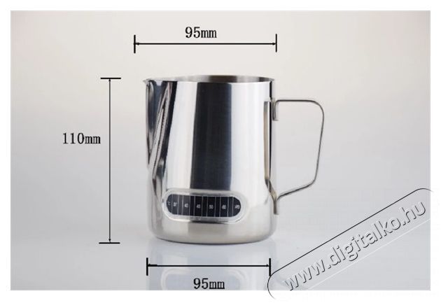 AVX LHT 600ml-es hőm&eacute;rős rozsdamentes ac&eacute;l tejki&ouml;ntő kanna Konyhai term&eacute;kek - K&aacute;v&eacute;főző / k&aacute;v&eacute;&ouml;rlő / kieg&eacute;sz&iacute;tő - Tejtart&oacute; / tejhűtő - 384395