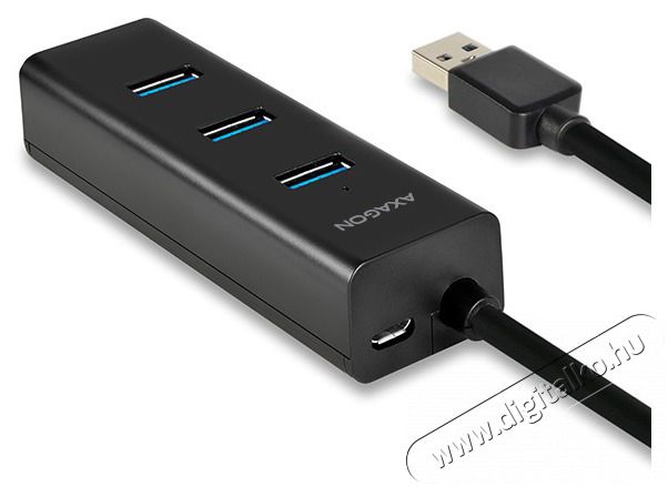 Axagon HUE-S2BL 4 portos USB3.0 gyorst&ouml;ltő hossz&uacute; k&aacute;beles HUB Iroda &eacute;s sz&aacute;m&iacute;t&aacute;stechnika - Notebook kieg&eacute;sz&iacute;tő - USB hub / eloszt&oacute; - 391672