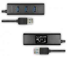 Axagon HUE-S2BL 4 portos USB3.0 gyorst&ouml;ltő hossz&uacute; k&aacute;beles HUB Iroda &eacute;s sz&aacute;m&iacute;t&aacute;stechnika - Notebook kieg&eacute;sz&iacute;tő - USB hub / eloszt&oacute; - 391672