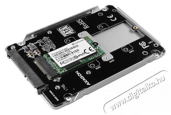 Axagon RSS-M2SD 2,5 SATA M.2 adapter Iroda &eacute;s sz&aacute;m&iacute;t&aacute;stechnika - Adatt&aacute;rol&oacute; / merevlemez - Kieg&eacute;sz&iacute;tő - 391485