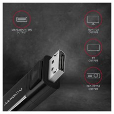 Axagon RVC-DPC USB-C - Displayport k&aacute;bel Tv kieg&eacute;sz&iacute;tők - K&aacute;bel / csatlakoz&oacute; - Csatlakoz&oacute; / eloszt&oacute; / &aacute;talak&iacute;t&oacute; - 391552