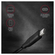 Axagon RVC-DPC USB-C - Displayport k&aacute;bel Tv kieg&eacute;sz&iacute;tők - K&aacute;bel / csatlakoz&oacute; - Csatlakoz&oacute; / eloszt&oacute; / &aacute;talak&iacute;t&oacute; - 391552