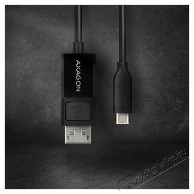 Axagon RVC-DPC USB-C - Displayport k&aacute;bel Tv kieg&eacute;sz&iacute;tők - K&aacute;bel / csatlakoz&oacute; - Csatlakoz&oacute; / eloszt&oacute; / &aacute;talak&iacute;t&oacute; - 391552