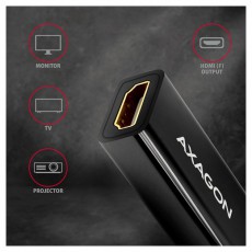 Axagon RVD-HI14N DisplayPort - HDMI 1.4 4K/30Hz adapter Tv kieg&eacute;sz&iacute;tők - K&aacute;bel / csatlakoz&oacute; - Mini DisplayPort k&aacute;bel - 392495