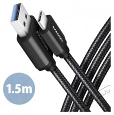 Axagon BUCM3-AM15AB USB-C 3.2 Gen 1 - USB-A 1,5 m fekete k&aacute;bel Iroda &eacute;s sz&aacute;m&iacute;t&aacute;stechnika - Sz&aacute;m&iacute;t&oacute;g&eacute;p tartoz&eacute;k - USB k&aacute;bel - 392499