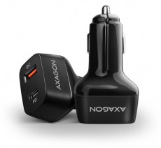 Axagon PWC-PQ38 2x QC3.0 fekete autós töltő - Autóhifi / Autó felszerelés - Autós töltő / szivargyújtó adapter - 434550