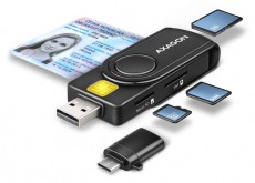 Axagon CRE-SMP2A USB Smart card & SD/microSD/SIM card PocketReader &ouml;sszecsukhat&oacute; okos k&aacute;rtyaolvas&oacute; - Iroda &eacute;s sz&aacute;m&iacute;t&aacute;stechnika - Egy&eacute;b sz&aacute;m&iacute;t&aacute;stechnikai term&eacute;k - 459256