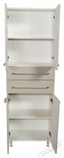 Badenmob 008 f&uuml;rdőszobai szekr&eacute;ny, 2 polc, 2 fi&oacute;k, MDF, forg&aacute;cslap, 180x60x31,6 cm, RAL 7044 H&aacute;ztart&aacute;s / Otthon / K&uuml;lt&eacute;r - F&uuml;rdőszoba / wc - Kieg&eacute;sz&iacute;tő - 536066