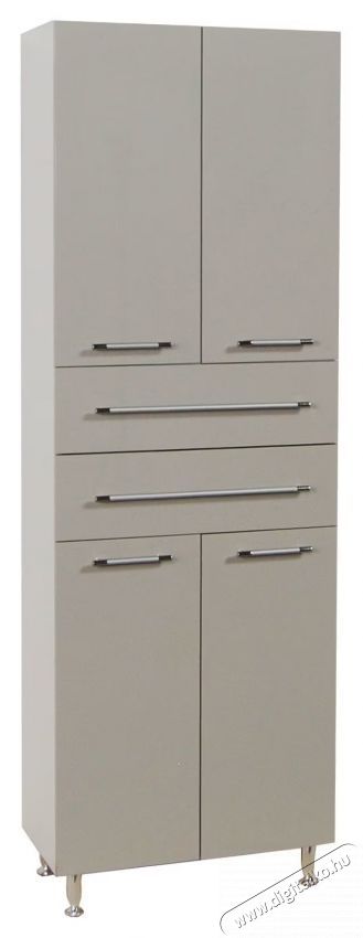 Badenmob 008 f&uuml;rdőszobai szekr&eacute;ny, 2 polc, 2 fi&oacute;k, MDF, forg&aacute;cslap, 180x60x31,6 cm, RAL 7044 H&aacute;ztart&aacute;s / Otthon / K&uuml;lt&eacute;r - F&uuml;rdőszoba / wc - Kieg&eacute;sz&iacute;tő - 536066