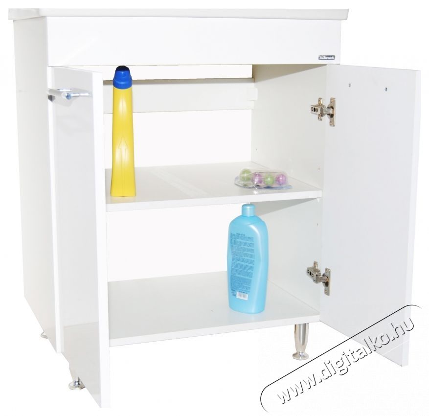 Badenmob 054 b&uacute;toralap &eacute;s mosd&oacute;kagyl&oacute;, festett MDF front, oldalfalak forg&aacute;cslap, 60 cm, f&eacute;nyes feh&eacute;r H&aacute;ztart&aacute;s / Otthon / K&uuml;lt&eacute;r - Egy&eacute;b h&aacute;ztart&aacute;si term&eacute;k - 536068