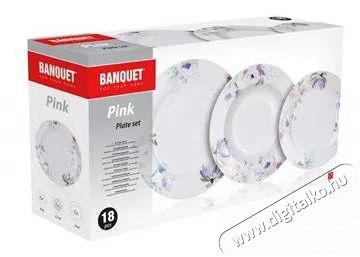 BANQUET &Eacute;tk&eacute;szlet 18db PINK FLOWERS Konyhai term&eacute;kek - &Eacute;tk&eacute;szlet - T&aacute;ny&eacute;r k&eacute;szlet - 504687