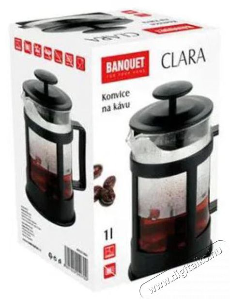 BANQUET CLARA k&aacute;v&eacute;skanna 1 l Konyhai term&eacute;kek - K&aacute;v&eacute;főző / k&aacute;v&eacute;&ouml;rlő / kieg&eacute;sz&iacute;tő - K&aacute;v&eacute;s poh&aacute;r / cs&eacute;sze - 524257