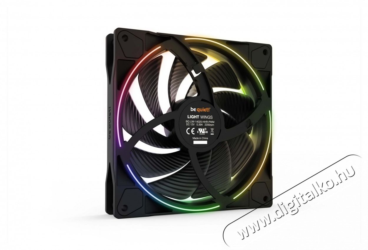 BE QUIET ! LIGHT WINGS 3db nagy sebess&eacute;gű 140mm PWM ARGB fekete ventil&aacute;tor Iroda &eacute;s sz&aacute;m&iacute;t&aacute;stechnika - Sz&aacute;m&iacute;t&oacute;g&eacute;p tartoz&eacute;k - Ventil&aacute;tor - 462668