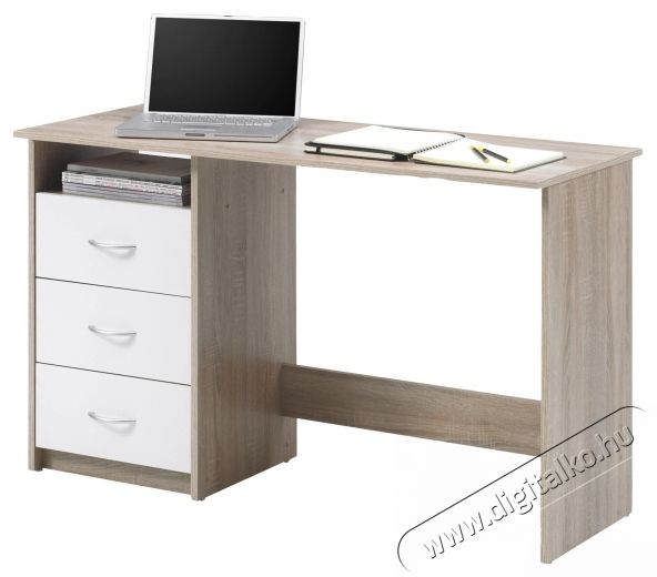 Bega Adria &Iacute;r&oacute;asztal, 120 x 76 x 50 cm, 3 fi&oacute;k, PVC el&uuml;lső, feh&eacute;r / t&ouml;lgy sz&iacute;n Iroda &eacute;s sz&aacute;m&iacute;t&aacute;stechnika - Egy&eacute;b sz&aacute;m&iacute;t&aacute;stechnikai term&eacute;k - 536088