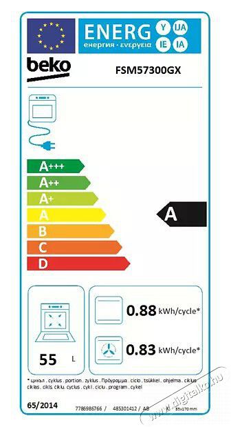 Beko FSM-57300 GX Ker&aacute;mialapos tűzhely Konyhai term&eacute;kek - S&uuml;tő-főzőlap, tűzhely (szabadon&aacute;ll&oacute;) - Elektromos tűzhely (szabadon&aacute;ll&oacute;) - 373470