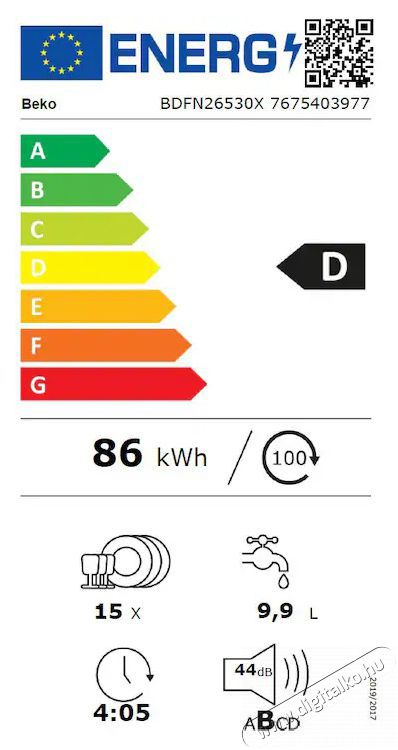 Beko BDFN26530X mosogat&oacute;g&eacute;p Konyhai term&eacute;kek - Mosogat&oacute;g&eacute;p - Norm&aacute;l (60cm) szabadon&aacute;ll&oacute; mosogat&oacute;g&eacute;p - 499666