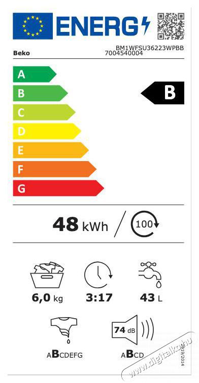 Beko BM1WFSU36223WPBB keskeny el&ouml;lt&ouml;ltős mos&oacute;g&eacute;p H&aacute;ztart&aacute;s / Otthon / K&uuml;lt&eacute;r - Mos&oacute;g&eacute;p / sz&aacute;r&iacute;t&oacute;g&eacute;p - El&ouml;lt&ouml;ltős keskeny (45cm-ig) mos&oacute;g&eacute;p - 505270