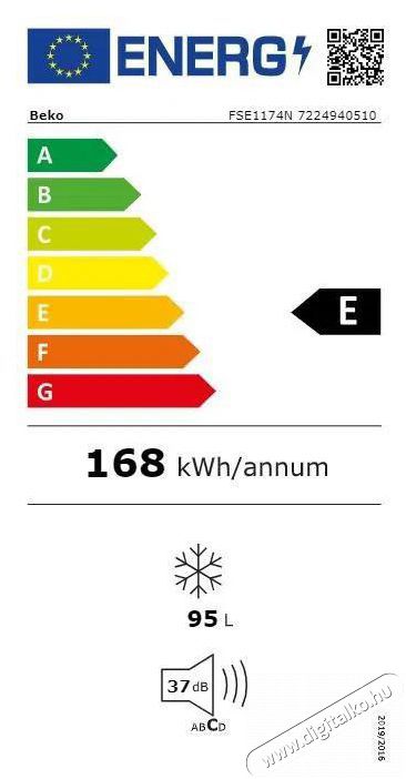 Beko FSE1174N Konyhai term&eacute;kek - Hűtő, fagyaszt&oacute; (szabadon&aacute;ll&oacute;) - Fagyaszt&oacute;szekr&eacute;ny - 505605