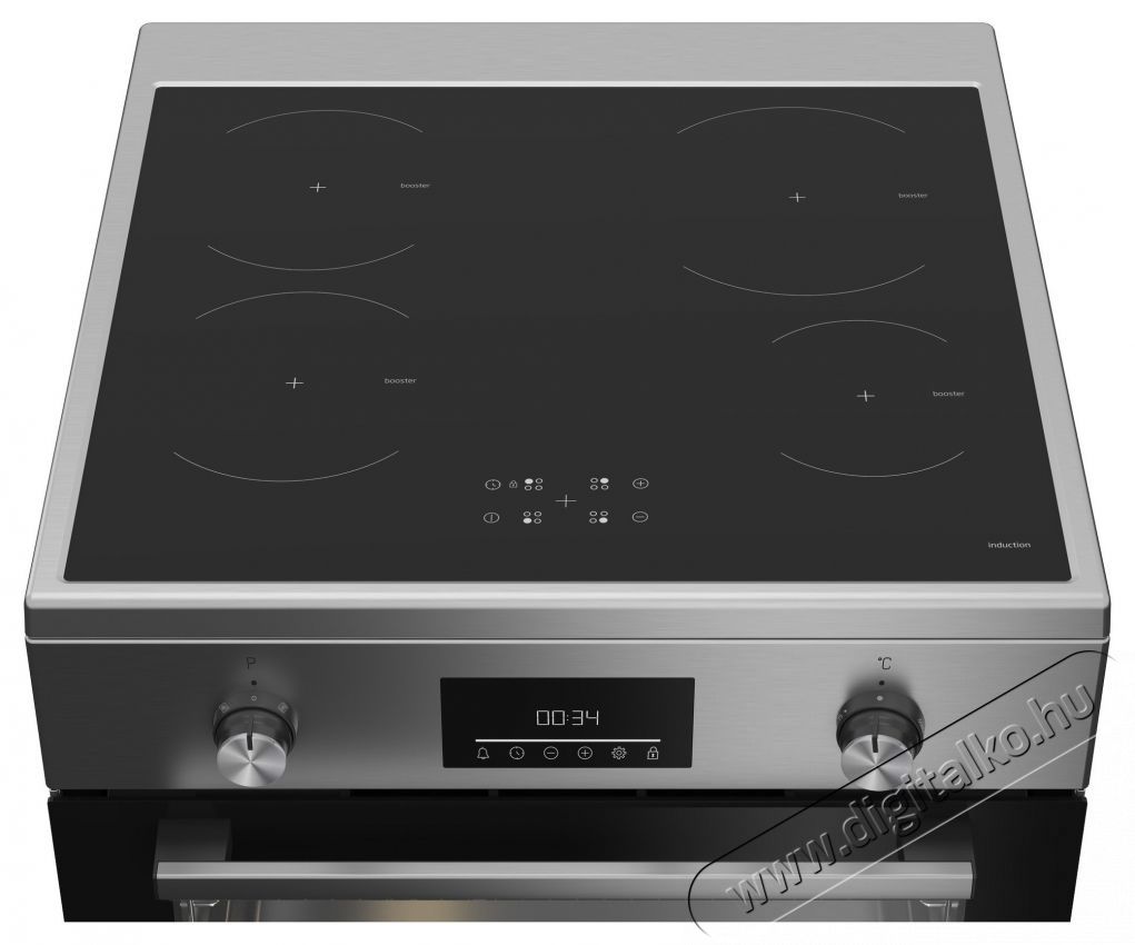 Beko FBSM69301SXT Elektromos tűzhely, 4 főzőz&oacute;na, Booster, Gőzzel r&aacute;seg&iacute;tett főz&eacute;s, Időz&iacute;tő, A energiaoszt&aacute;ly, 60 cm, Ez&uuml;st Konyhai term&eacute;kek - S&uuml;tő-főzőlap, tűzhely (szabadon&aacute;ll&oacute;) - Elektromos tűzhely (szabadon&aacute;ll&oacute;) - 533001