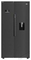 Beko GN163241DXBRN Side by side hűtő, 576 l, NeoFrost Dual Cooling, HarvestFresh, Everfresh+, E energiaoszt&aacute;ly, Slim tart&aacute;lyos v&iacute;zadagol&oacute;, Twist j&eacute;gk&eacute;sz&iacute;tő, 179 cm, S&ouml;t&eacute;t inox Konyhai term&eacute;kek - Hűtő, fagyaszt&oacute; (szabadon&aacute;ll&oacute;) - Amerikai t&iacute;pus&uacute; Side By Side hűtő - 534872