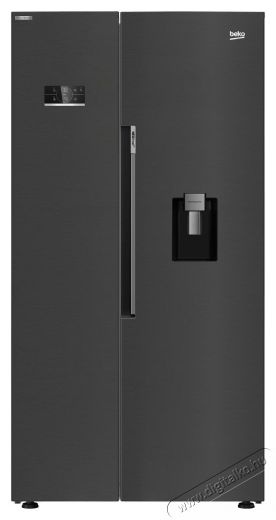 Beko GN163241DXBRN Side by side hűtő, 576 l, NeoFrost Dual Cooling, HarvestFresh, Everfresh+, E energiaoszt&aacute;ly, Slim tart&aacute;lyos v&iacute;zadagol&oacute;, Twist j&eacute;gk&eacute;sz&iacute;tő, 179 cm, S&ouml;t&eacute;t inox Konyhai term&eacute;kek - Hűtő, fagyaszt&oacute; (szabadon&aacute;ll&oacute;) - Amerikai t&iacute;pus&uacute; Side By Side hűtő - 534872