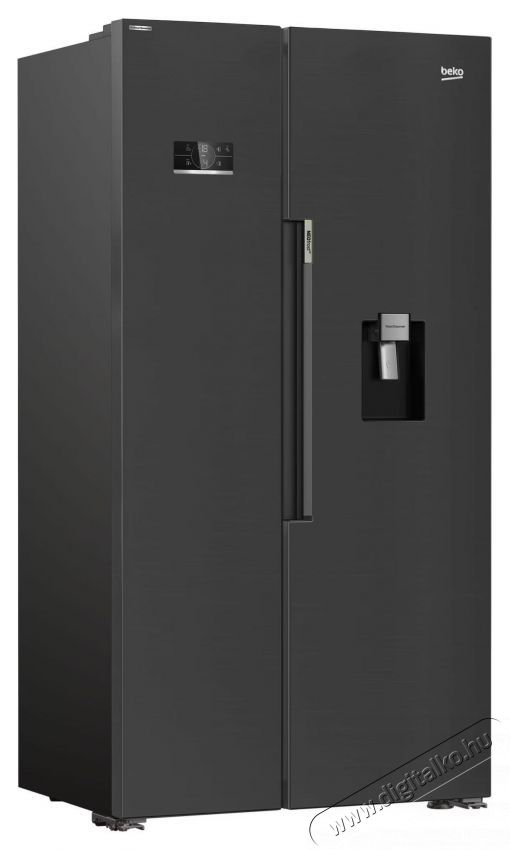 Beko GNO46623XPN Side by side hűtőszekr&eacute;ny, 466 l, D energiaoszt&aacute;ly, Motor ProSmart Inverter, HarvestFresh, Kijelző &eacute;rint&eacute;svez&eacute;rl&eacute;s, XXL Palacktart&oacute;, M 180 cm, Inox Konyhai term&eacute;kek - Hűtő, fagyaszt&oacute; (szabadon&aacute;ll&oacute;) - Amerikai t&iacute;pus&uacute; Side By Side hűtő - 534871