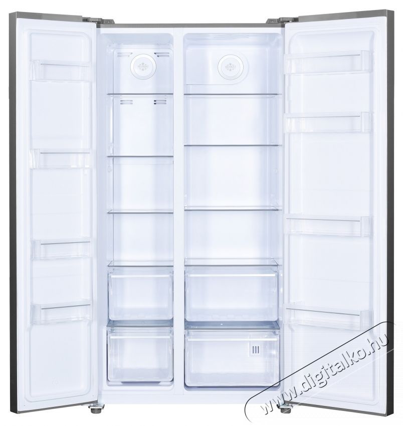 Beko GNO5324XPN Side by side hűtőszekr&eacute;ny, 532 l, C eenrgiaoszt&aacute;ly, No Frost, LED vil&aacute;g&iacute;t&aacute;s, Ajt&oacute;nyit&aacute;s jelzőhang, Eco funkci&oacute;, H 177 cm, Rozsdamentes ac&eacute;l Konyhai term&eacute;kek - Hűtő, fagyaszt&oacute; (szabadon&aacute;ll&oacute;) - Amerikai t&iacute;pus&uacute; Side By Side hűtő - 534873